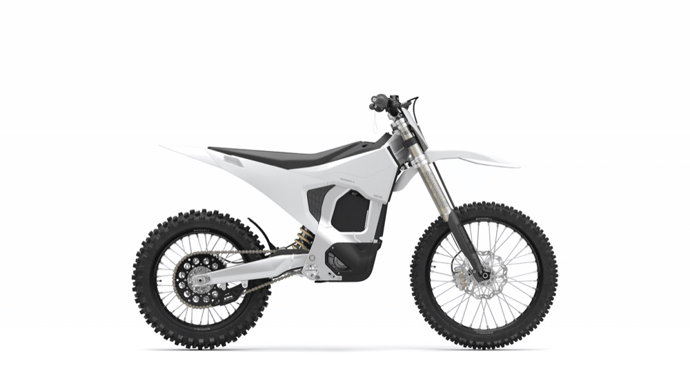 Bonnell 805 RX electric motorcycle in white