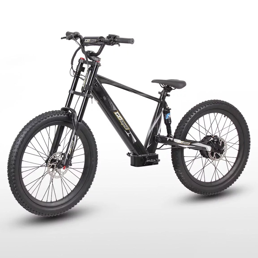 GoBike 24 inch kids electric bike in black